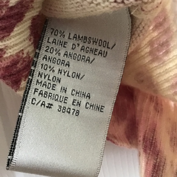 Marc Allan various shade of pinks and cream animal print sweater size S - Picture 7 of 8